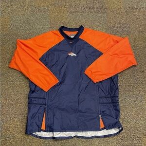 Vintage Denver Broncos windbreaker men XXL pullover center swoosh jacket 90s NFL